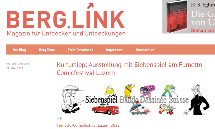 Kulturtipp www.berglink.de von Urs Heinz Aerni